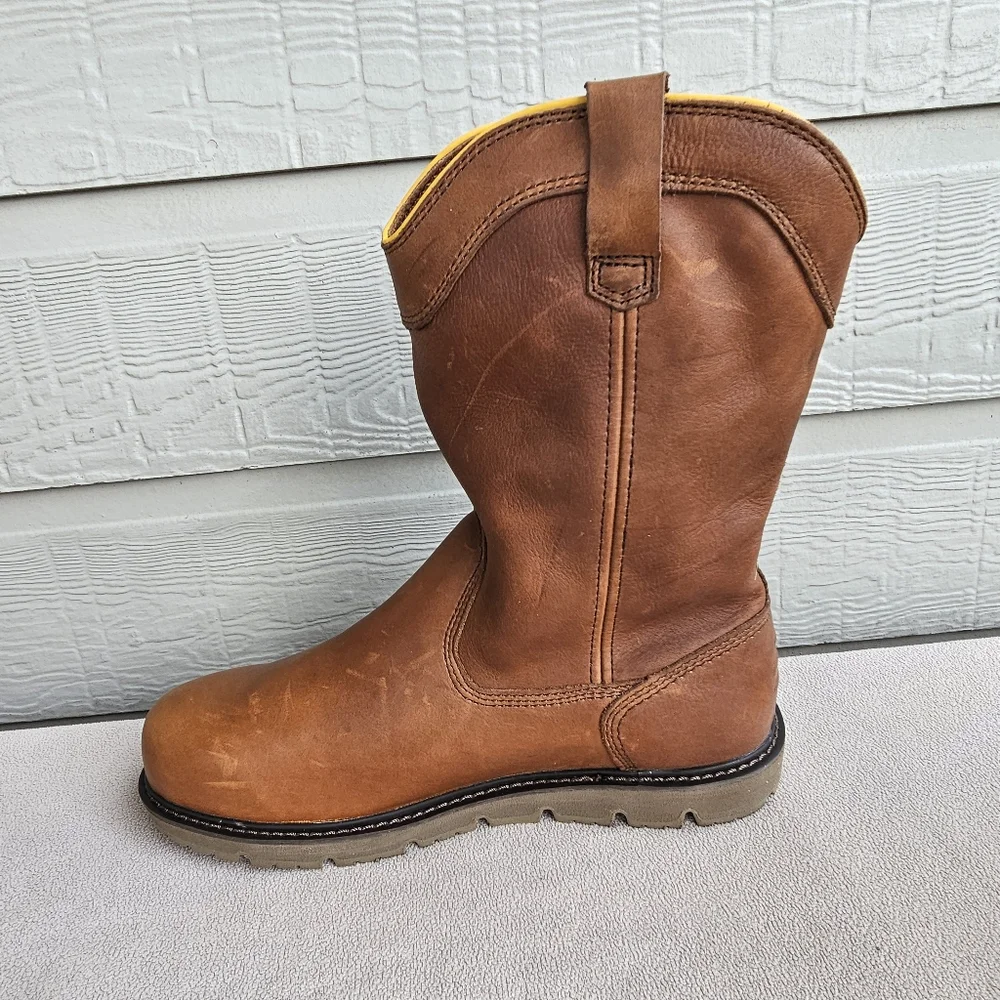 Dewalt Mcalester PT Brown Leather Work Boot Men SZ 14 Electrical Hazard Oil Slip